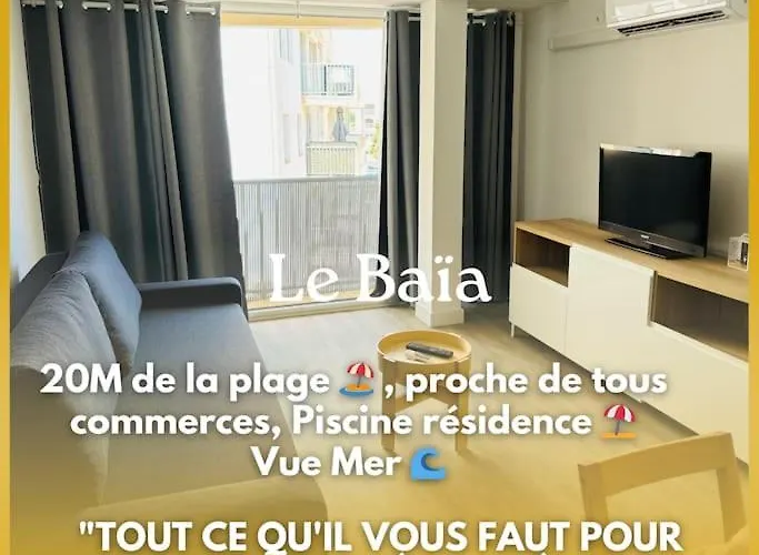 Apartamento Le Cap D'agde, Le Baia,vue Mer, 20m De La Plage, Piscine Agde